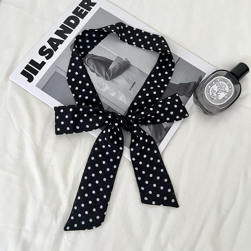 Polka Dot Narrow Scarf view 10