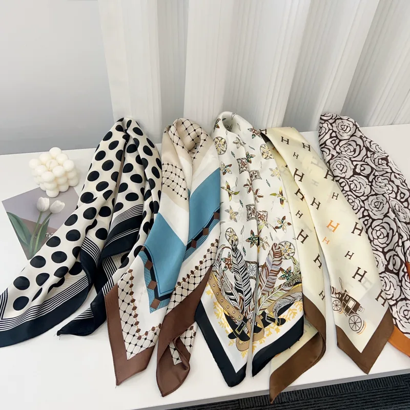 70cm Square Silk Scarf for Shirt Matching