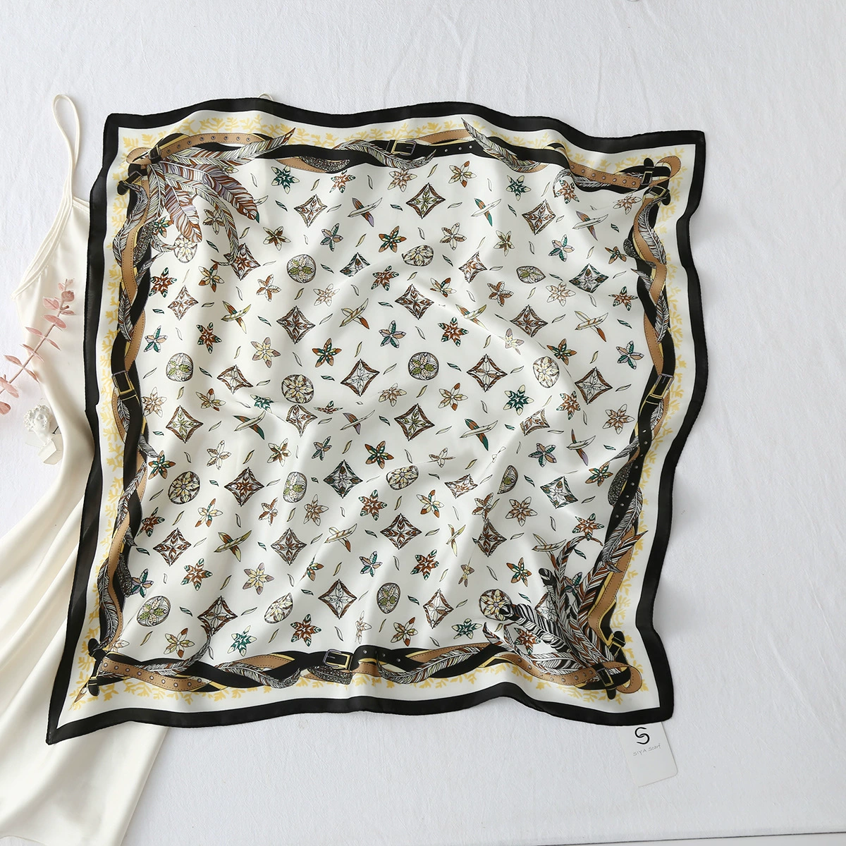 70cm Square Silk Scarf for Shirt Matching view 8
