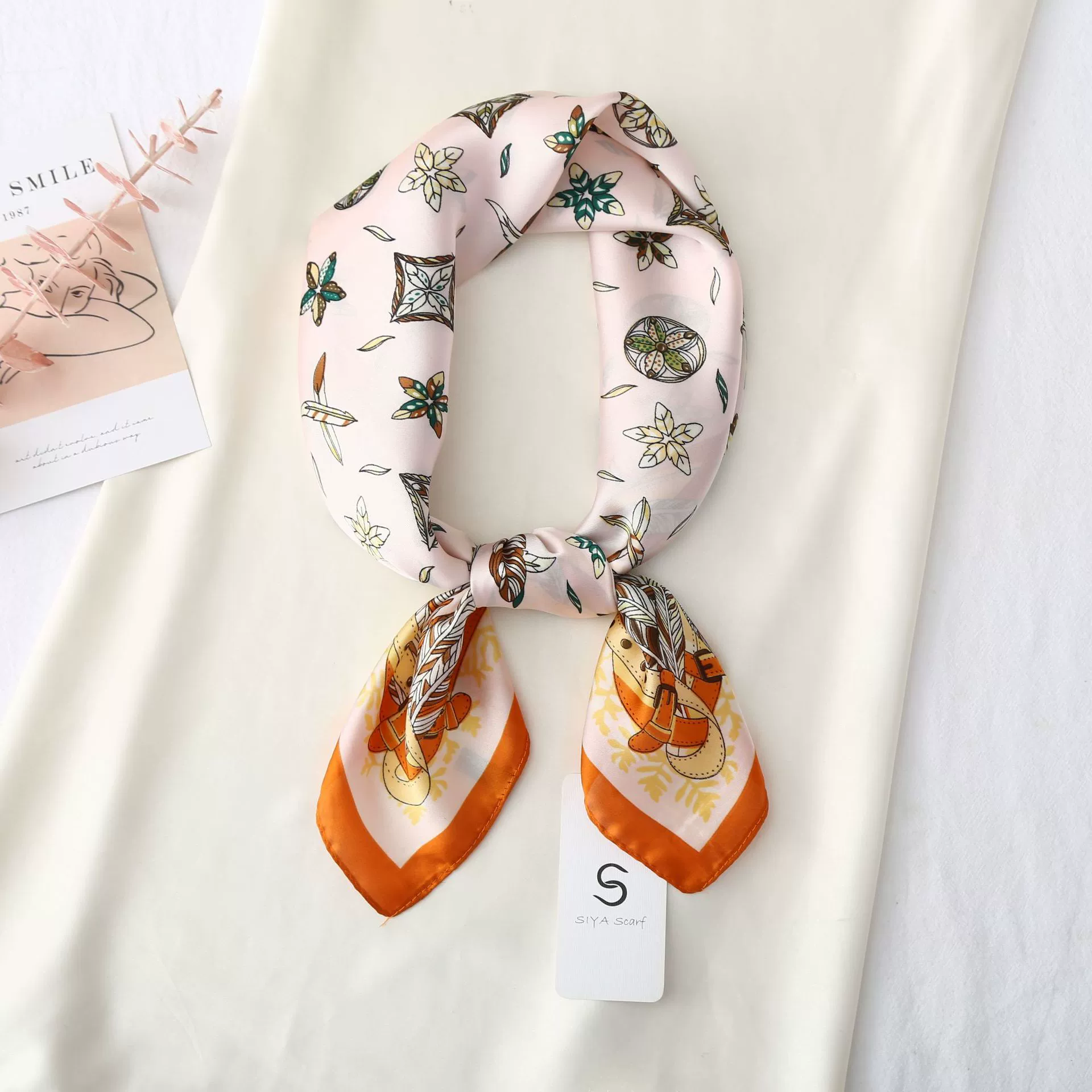 70cm Square Silk Scarf for Shirt Matching view 9