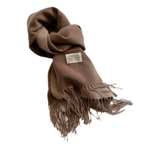 Color Block Faux Cashmere Scarf for Women view 5