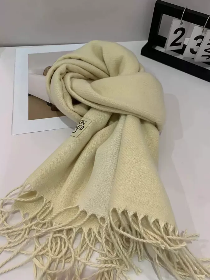 Color Block Faux Cashmere Scarf for Women view 9