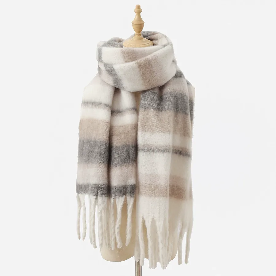Polyester Soft Scarf with Fringe view 8