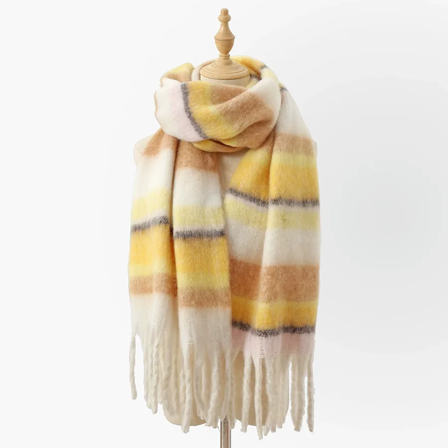 Polyester Soft Scarf with Fringe view 9