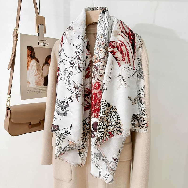 Printed Silk Scarf for Air Conditioning view 6