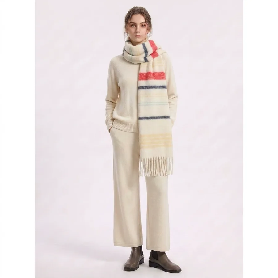 Polyester Chenille Stripe Scarf view 2