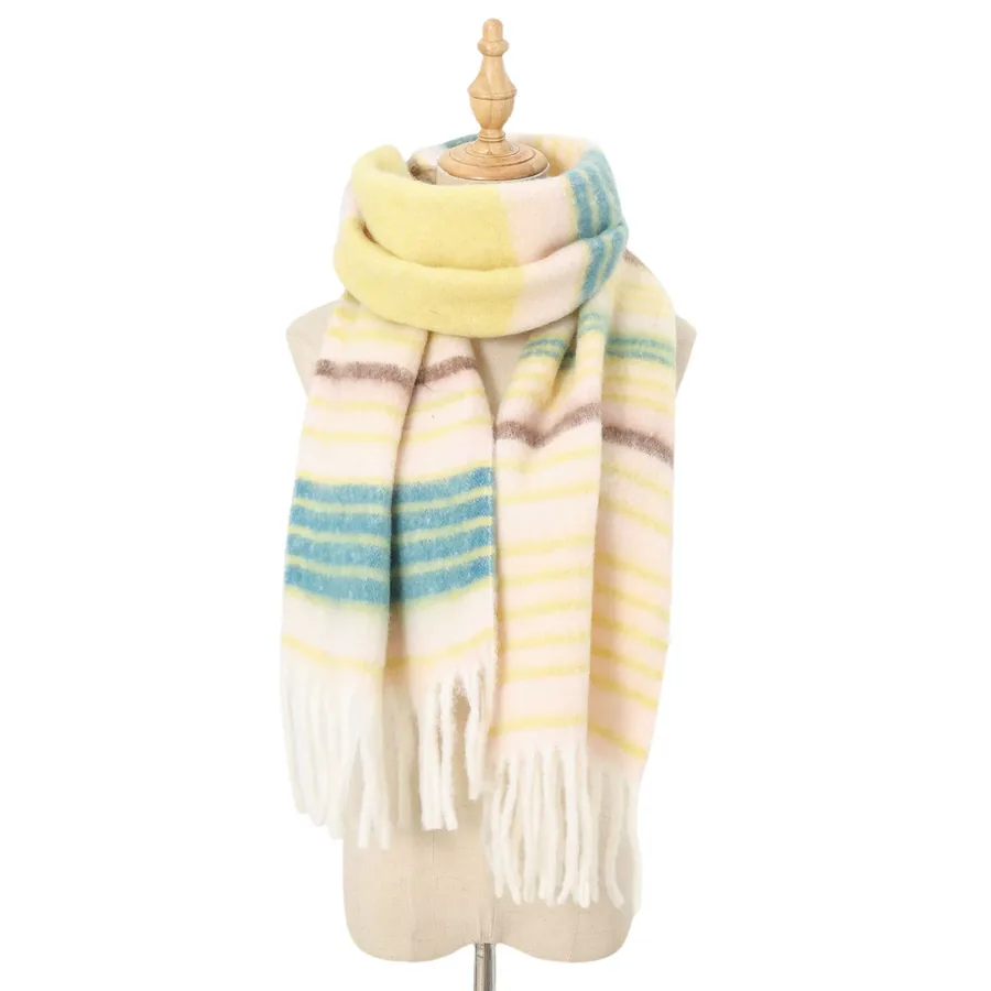 Polyester Chenille Stripe Scarf view 8