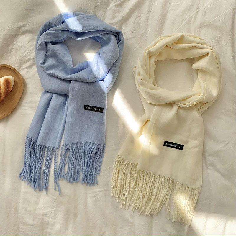 Faux Cashmere Fringe Scarf view 4