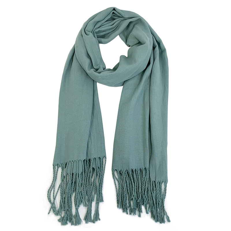 Faux Cashmere Fringe Scarf view 5