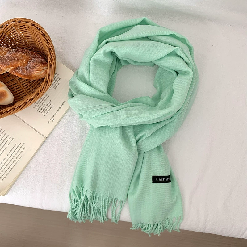Faux Cashmere Fringe Scarf view 6