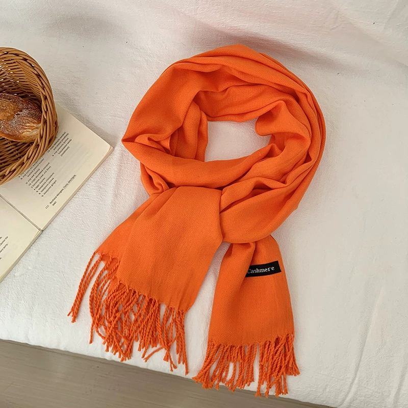 Faux Cashmere Fringe Scarf view 9