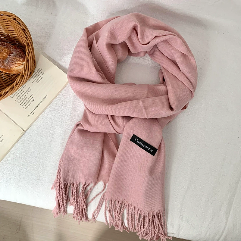 Faux Cashmere Fringe Scarf view 12