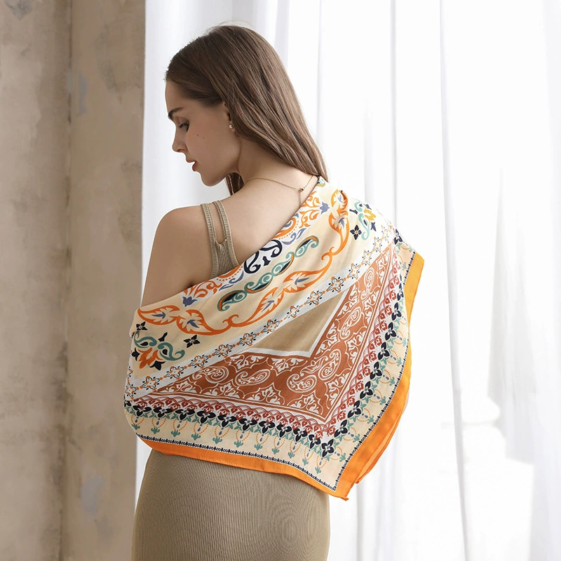 90cm Bohemian Print Square Scarf