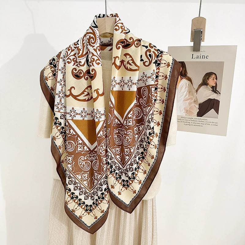 90cm Bohemian Print Square Scarf view 4