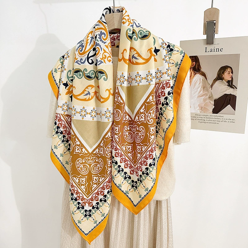 90cm Bohemian Print Square Scarf view 6