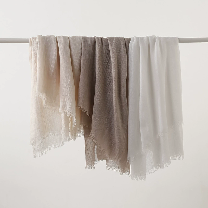 Cotton-Linen Solid Scarf view 2