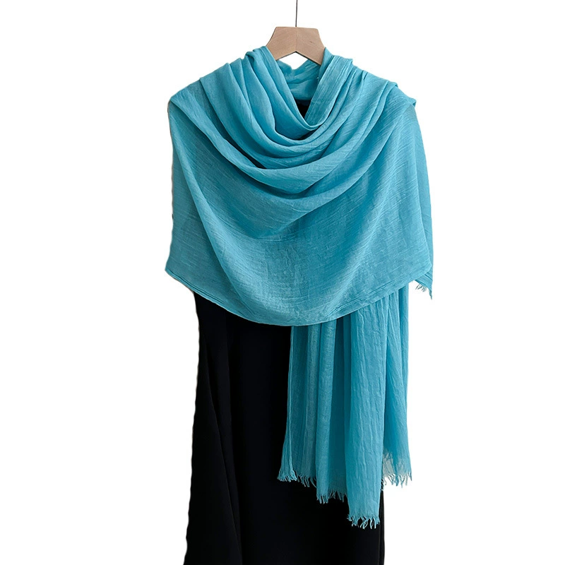 Cotton-Linen Solid Scarf view 5