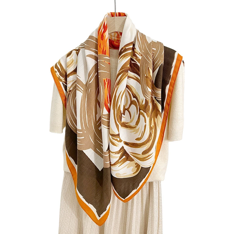 Carré chevrons floral 90 cm view 5