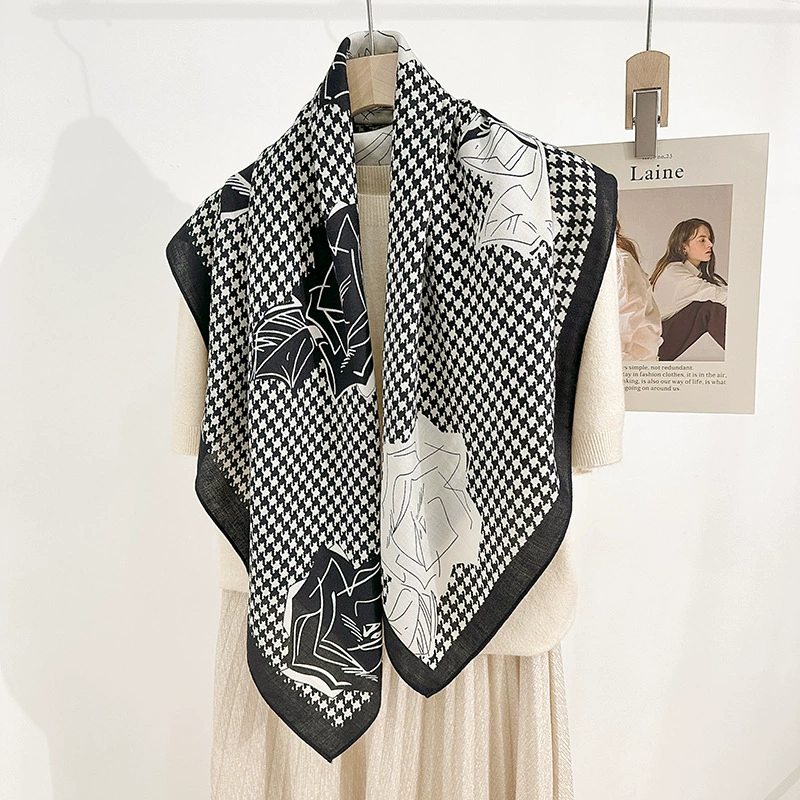 Pañuelo cuadrado espiga floral 90 cm view 7