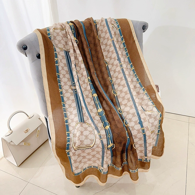 Printed Cotton-Linen Scarf view 4