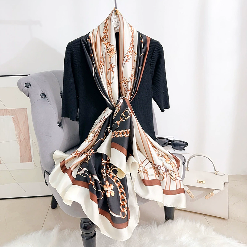 Printed Satin Long Scarf view 2