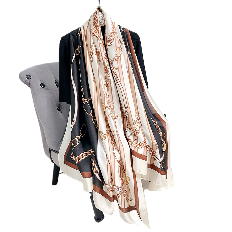 Printed Satin Long Scarf view 5