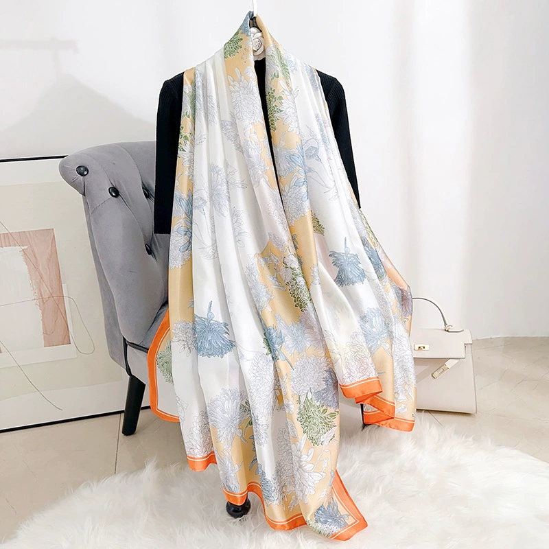 Printed Satin Long Scarf view 3