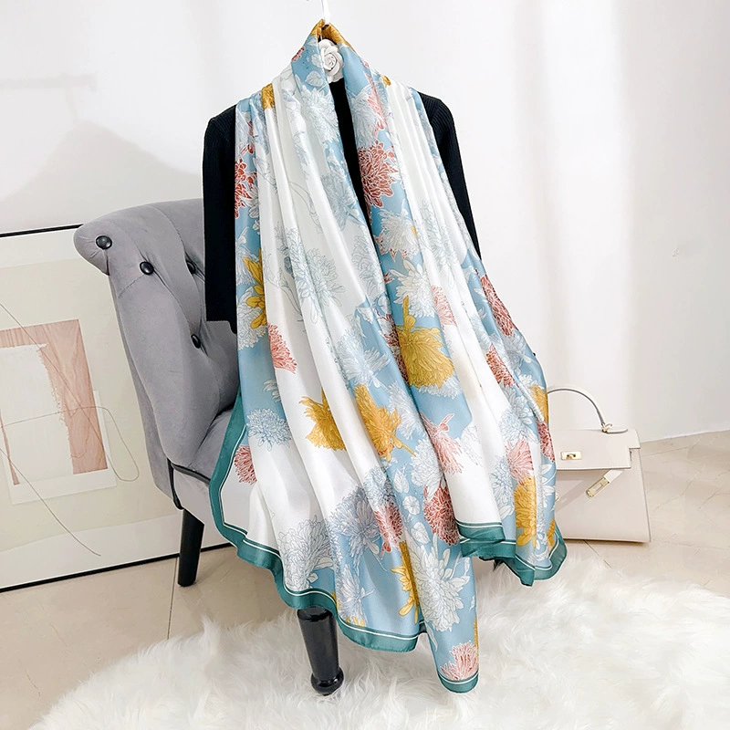 Printed Satin Long Scarf view 4