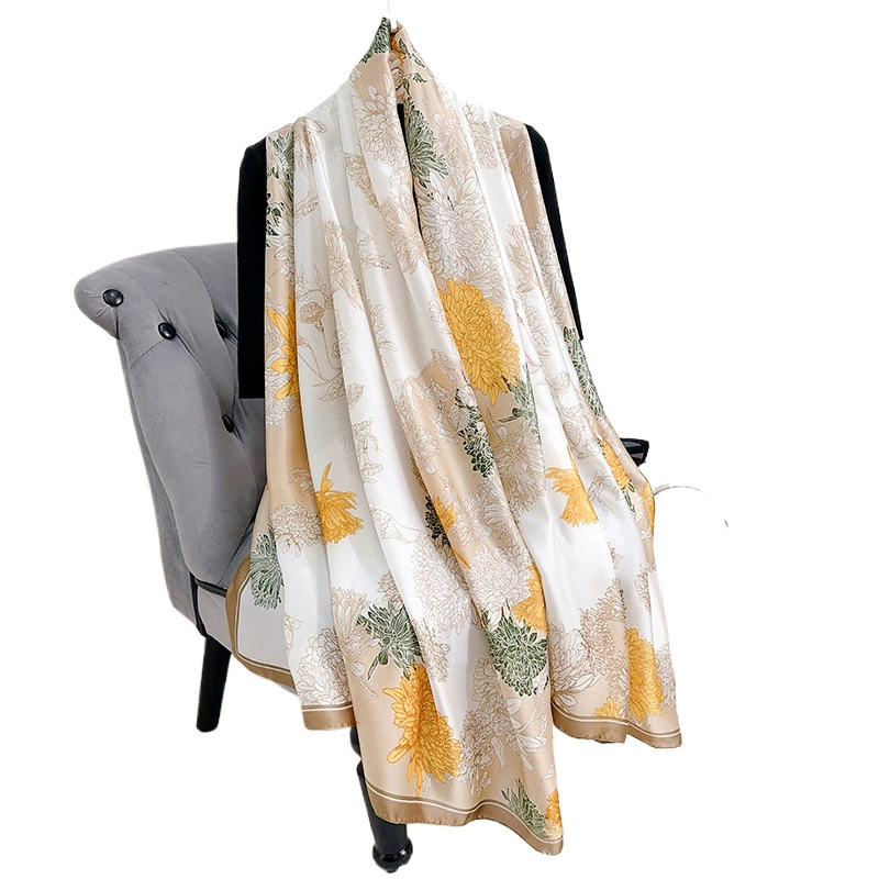 Printed Satin Long Scarf view 5