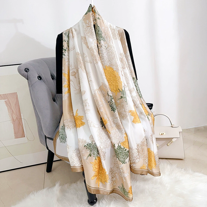 Printed Satin Long Scarf view 6