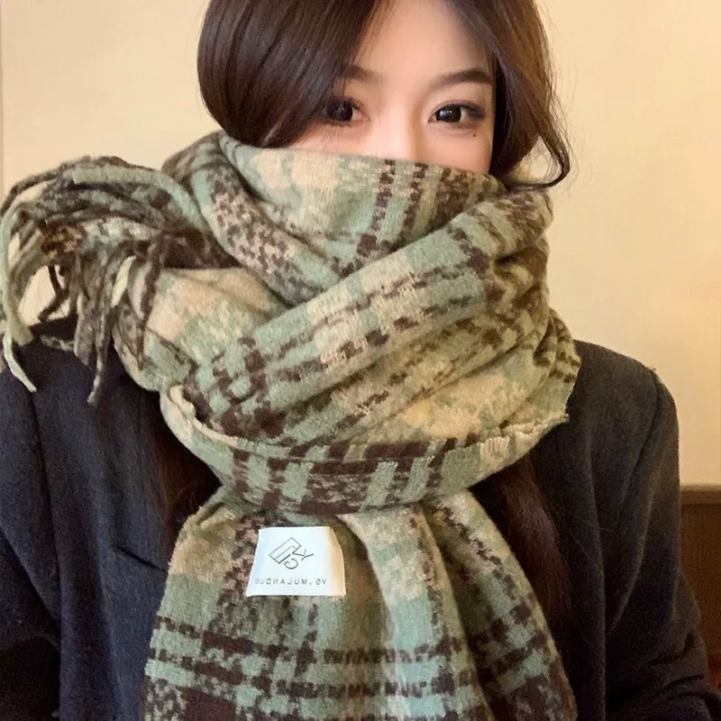 Mint Green Faux Cashmere Scarf
