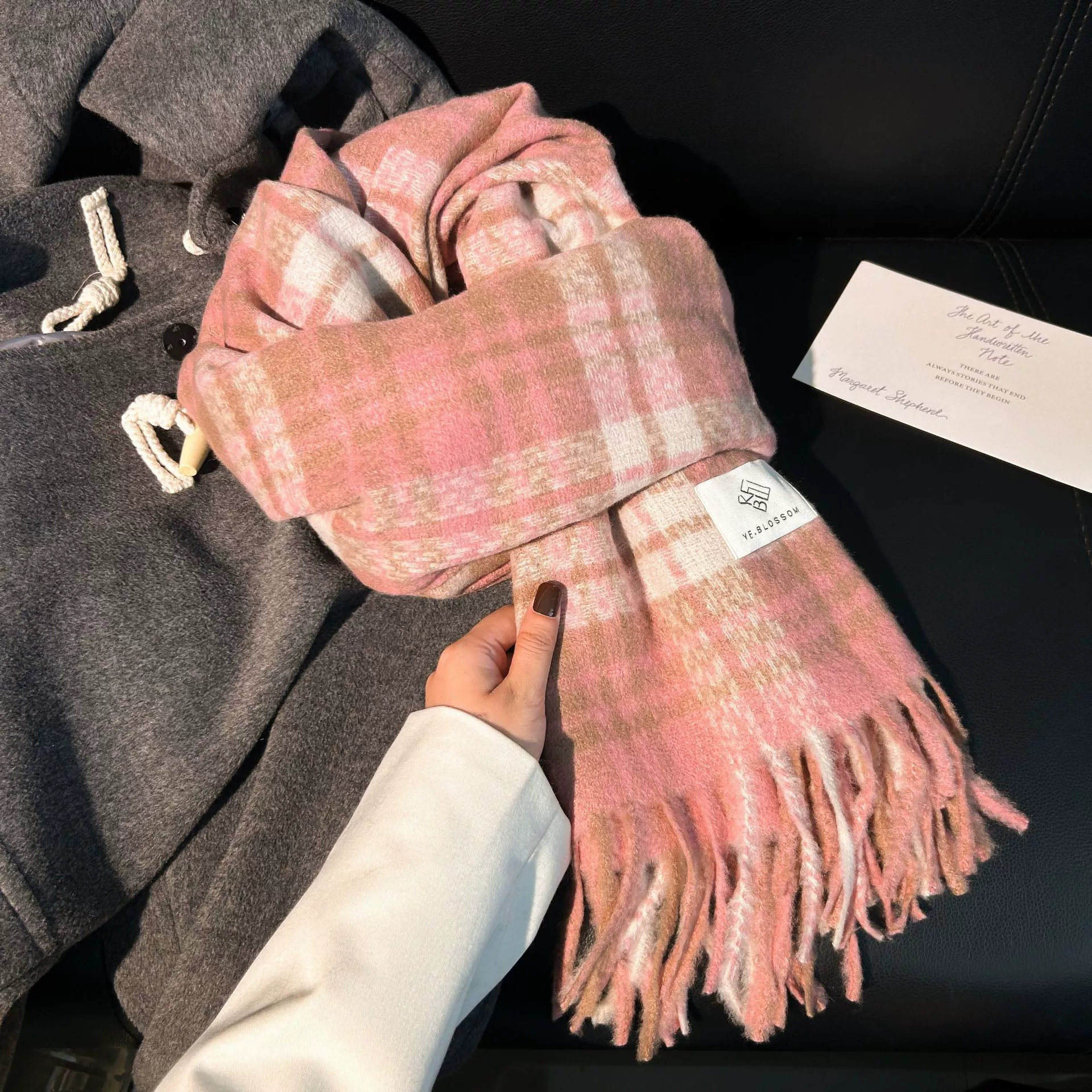 Mint Green Faux Cashmere Scarf view 3