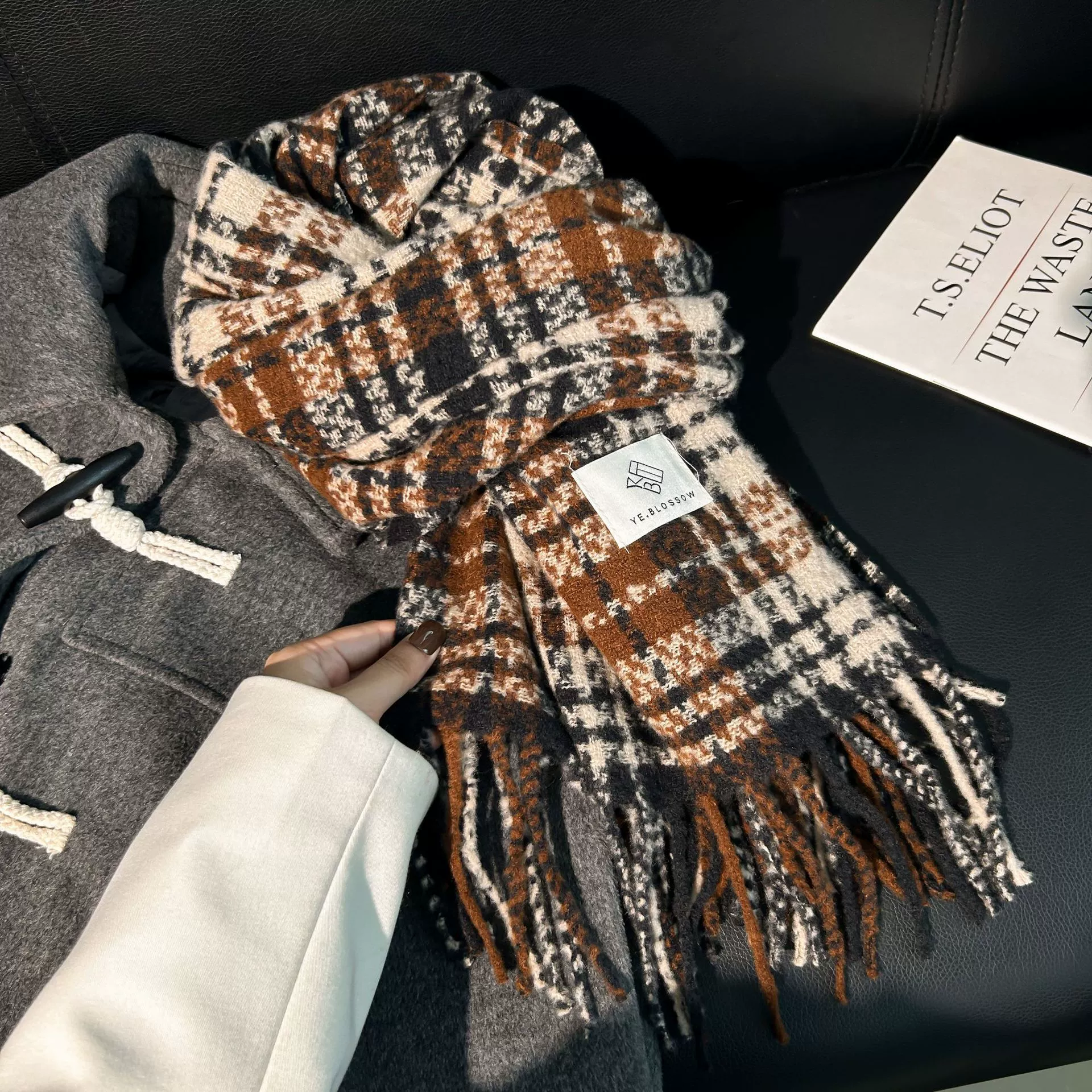 Mint Green Faux Cashmere Scarf view 4