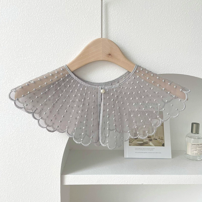 Lace Pearl Shoulder Cape view 9