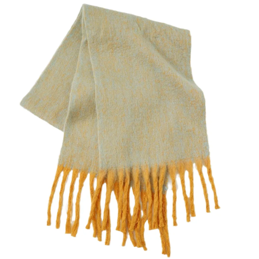 Polyester Solid Scarf with Fringe view 5