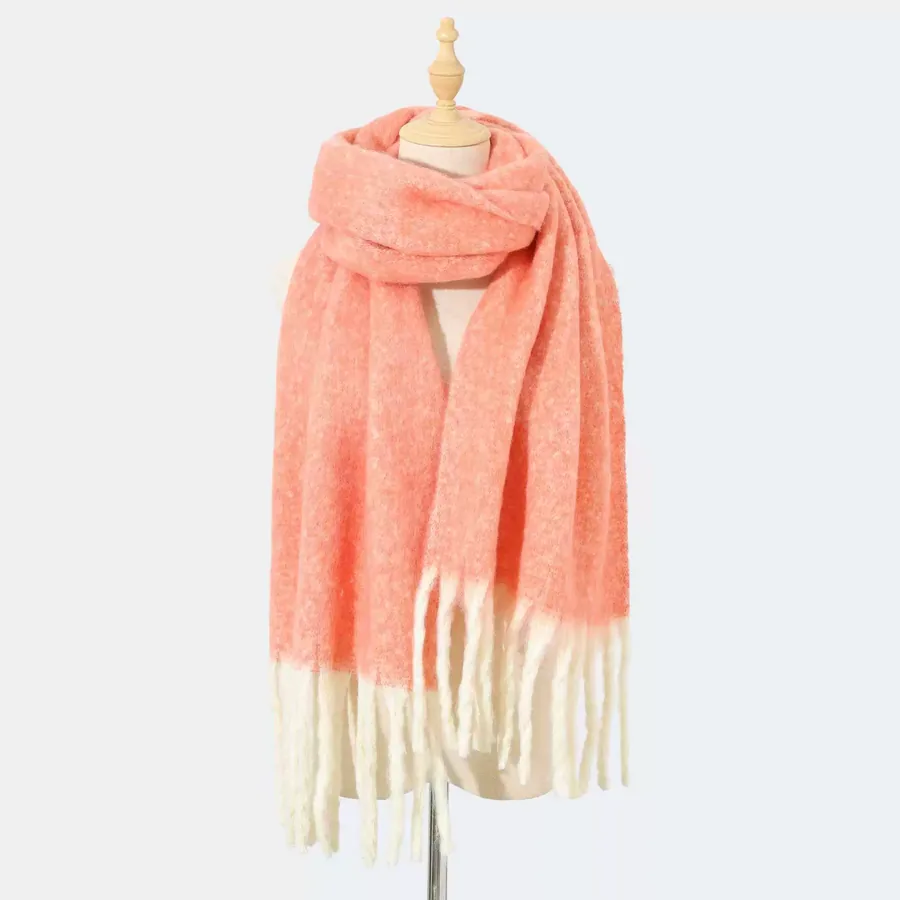 Polyester Solid Scarf with Fringe view 11