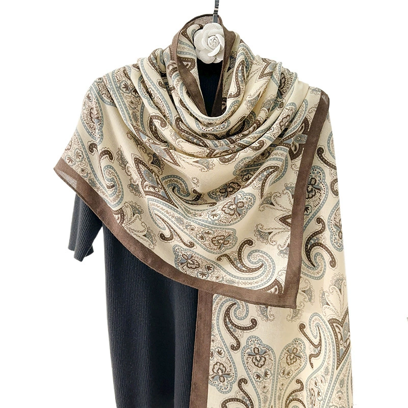 Abstract Print Cotton-Linen Scarf view 5