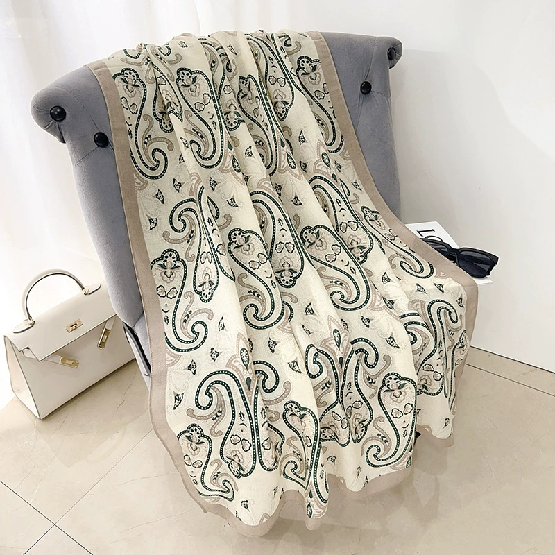 Abstract Print Cotton-Linen Scarf view 8