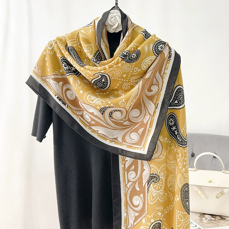 Printed Cotton-Linen Scarf