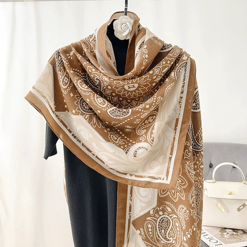 Printed Cotton-Linen Scarf view 3