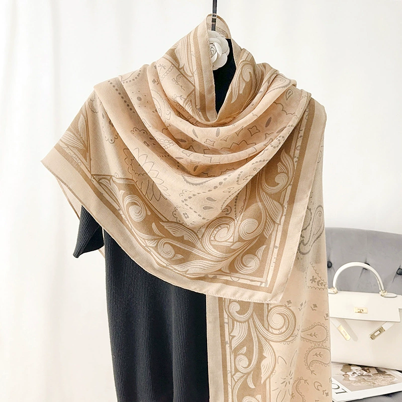Printed Cotton-Linen Scarf view 4