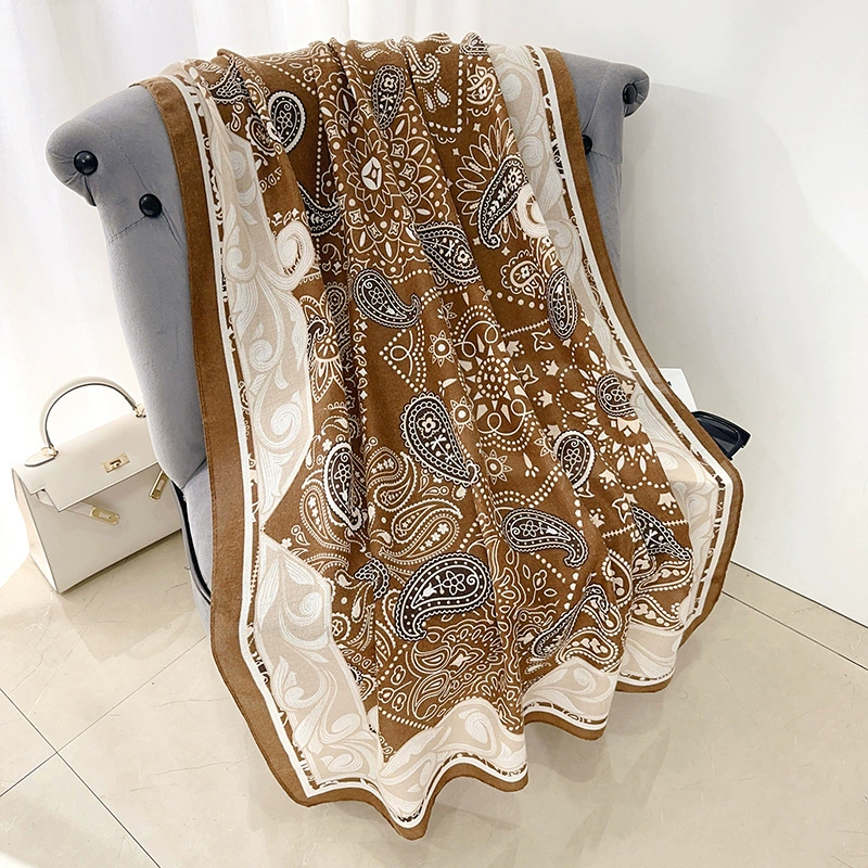 Printed Cotton-Linen Scarf view 8