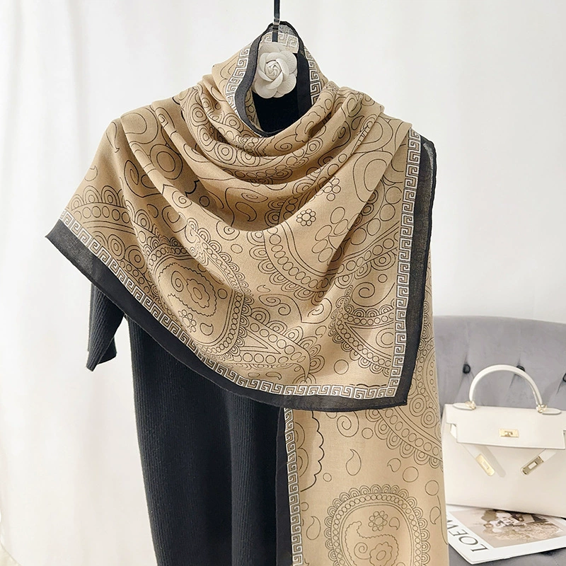 Floral Print Cotton-Linen Scarf view 8