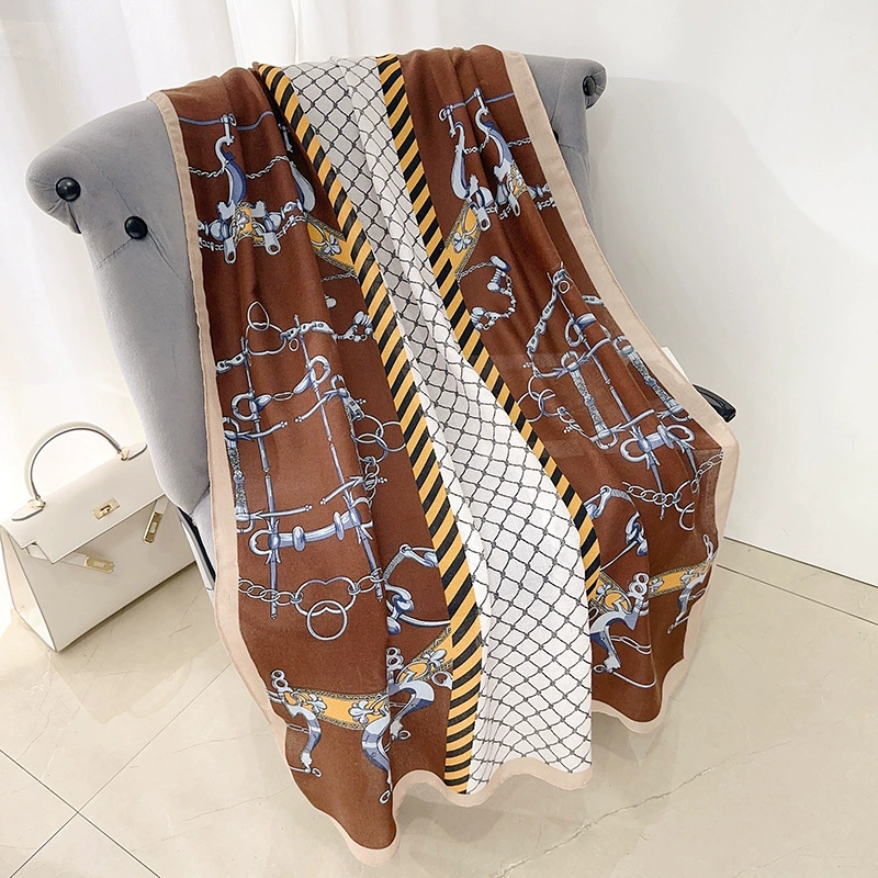 Printed Cotton-Linen Scarf view 3