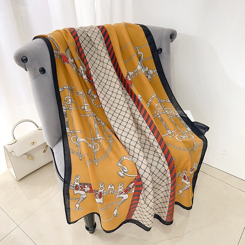 Printed Cotton-Linen Scarf view 4