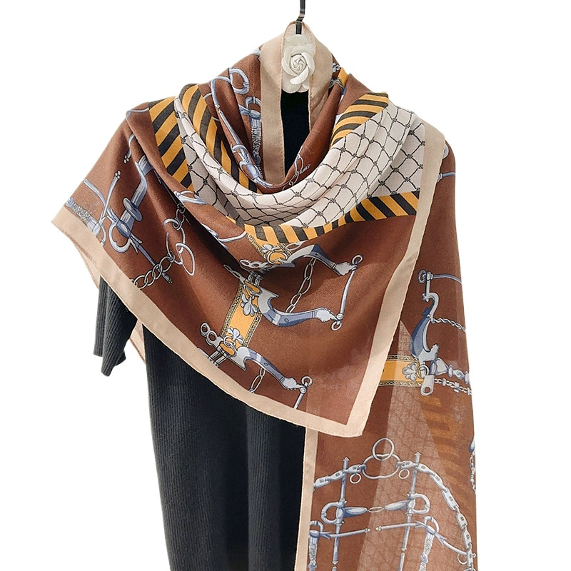 Printed Cotton-Linen Scarf view 5