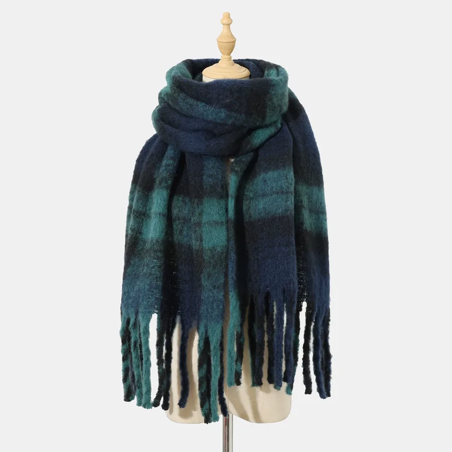 Polyester Chenille Scarf with Fringe view 9