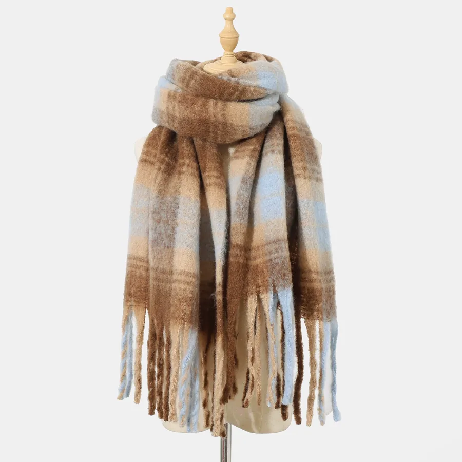 Polyester Chenille Scarf with Fringe view 10