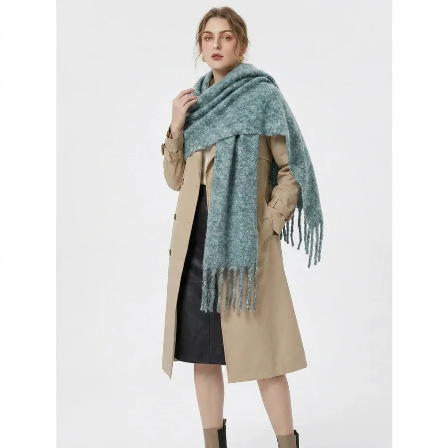 Polyester Chenille Fringe Scarf