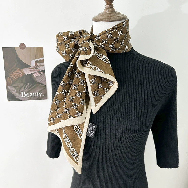 Polyester Two-Tone Pointed Scarf